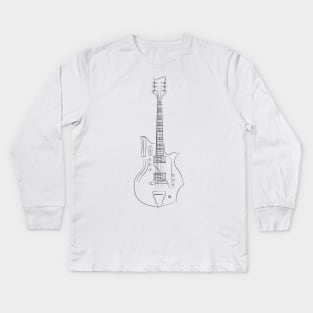 Vintage Electric Guitar Kids Long Sleeve T-Shirt